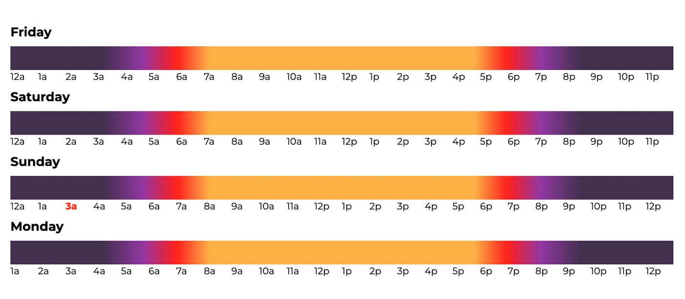 Bird perception of daylight saving time